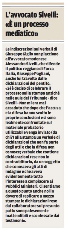 L'avvocato Sivelli: 