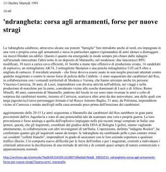 ‘ndrangheta: corsa agli armamenti, forse per nuove stragi