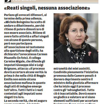 “Reati singoli, nessuna associazione”